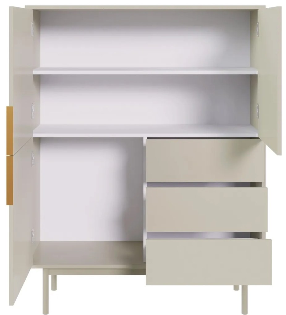Vysoká komoda Viva 104 cm kašmírová
