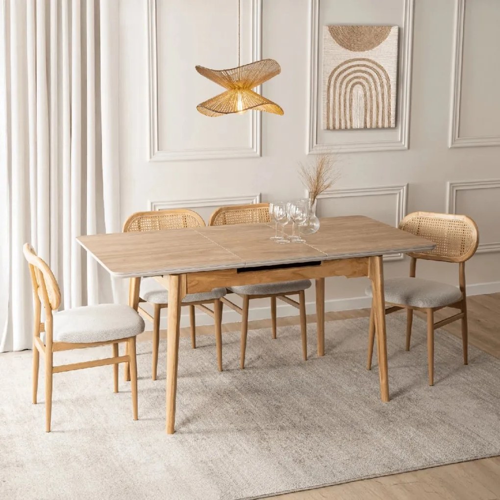 PROXIMA.store - Rozkladací jedálenský stôl Samer 120 cm FARBA: dub, FARBA NÔH: čierna