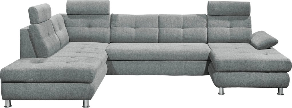 XXXLutz SEDACIA SÚPRAVA, textil, svetlosivá MID.YOU - Sedačky - 002220029604
