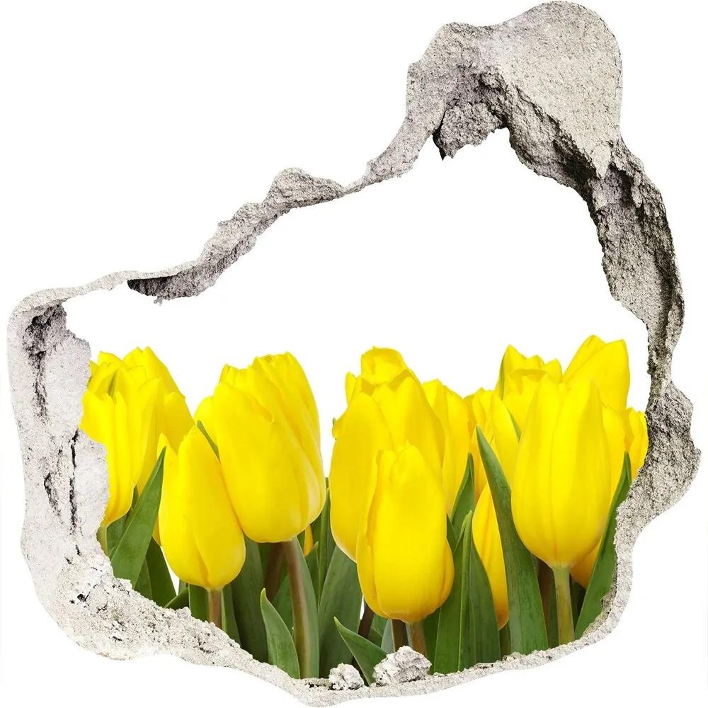 Samolepiaca nálepka fototapeta Žlté tulipány WallHole-75x75-piask-2665979