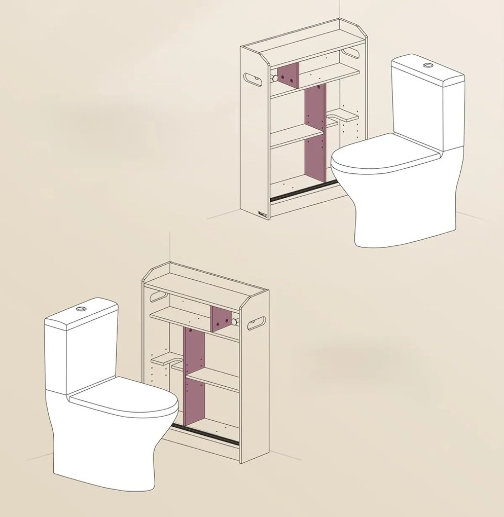 Koupelnová skříňka Vasagle Lavin bílá