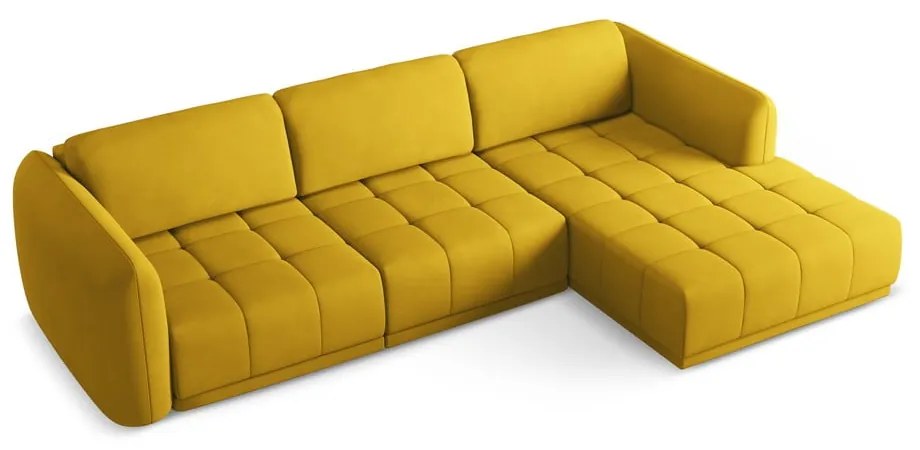 Žltá rohová pohovka (pravý roh) Hoku – Makamii