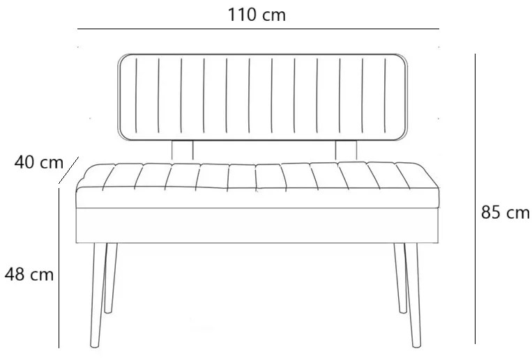 Lavica VINA s úložným priestorom 110 cm borovica atlantic/béžová