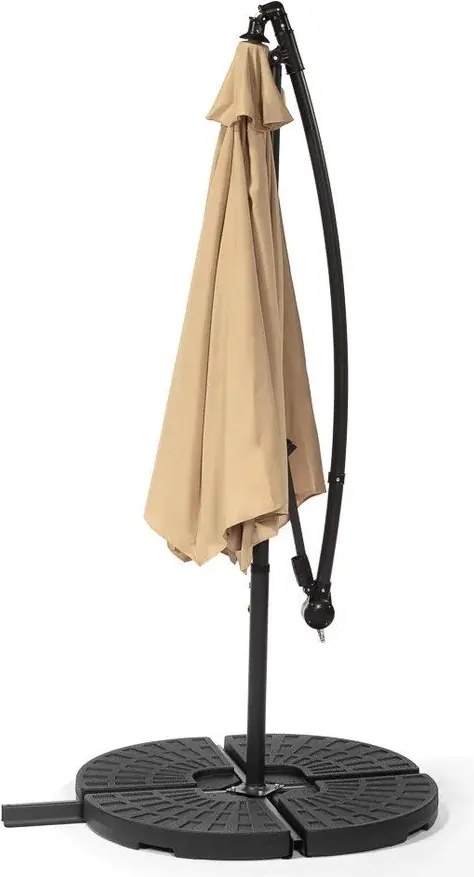 Čierny podstavec na slnečník Bonami Essentials, ø 100 cm