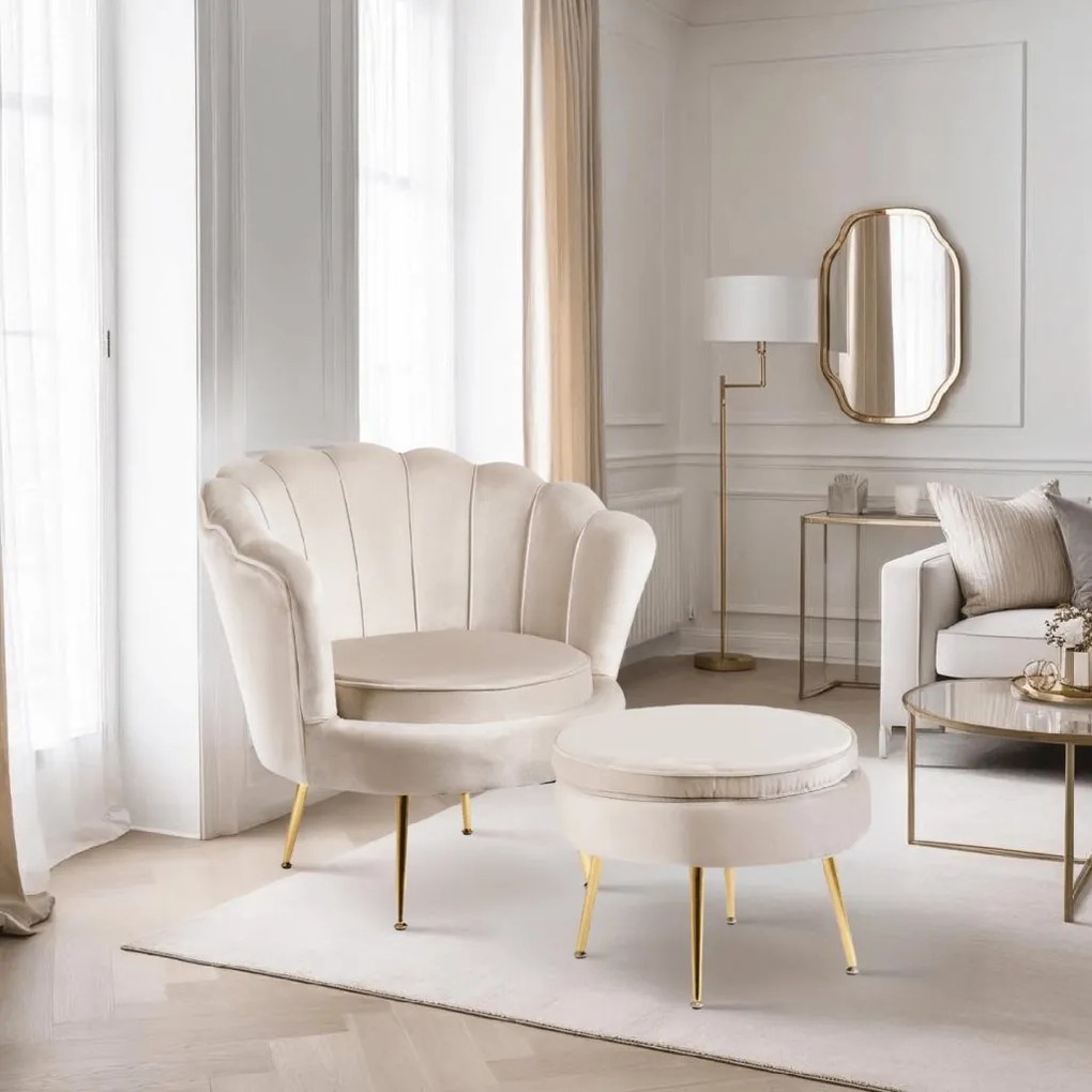 PROXIMA.store - Elegantné čalúnené kreslo GRAND FARBA: sivá