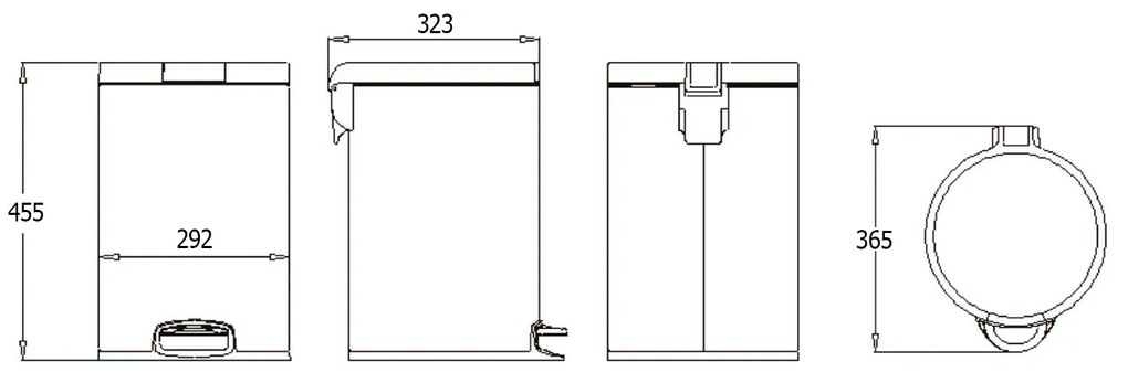 Sapho, ARTISTIC Odpadkový koš 20l, Soft Close, brúsená nerez, DR120