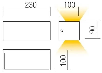 Redo 90373 - LED Vonkajšie nástenné svietidlo LAMPRIS LED/13W/230V IP65 biela