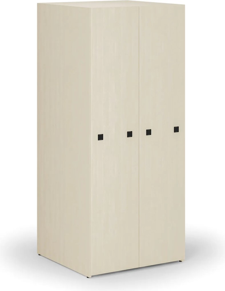Veľkokapacitná skriňa s výsuvnými regálmi, 841 × 846 × 2000 mm, breza