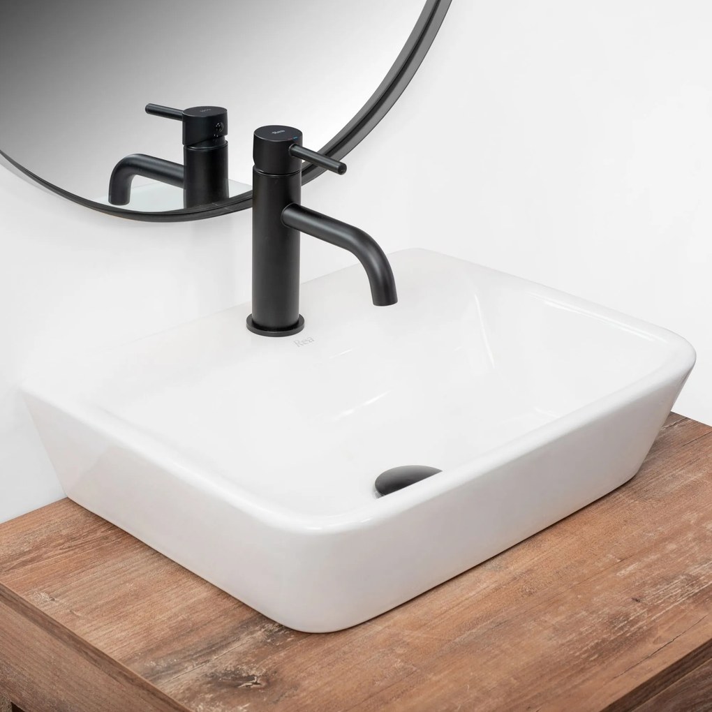 Keramické umývadlo závesné/na dosku REA REMI, biele