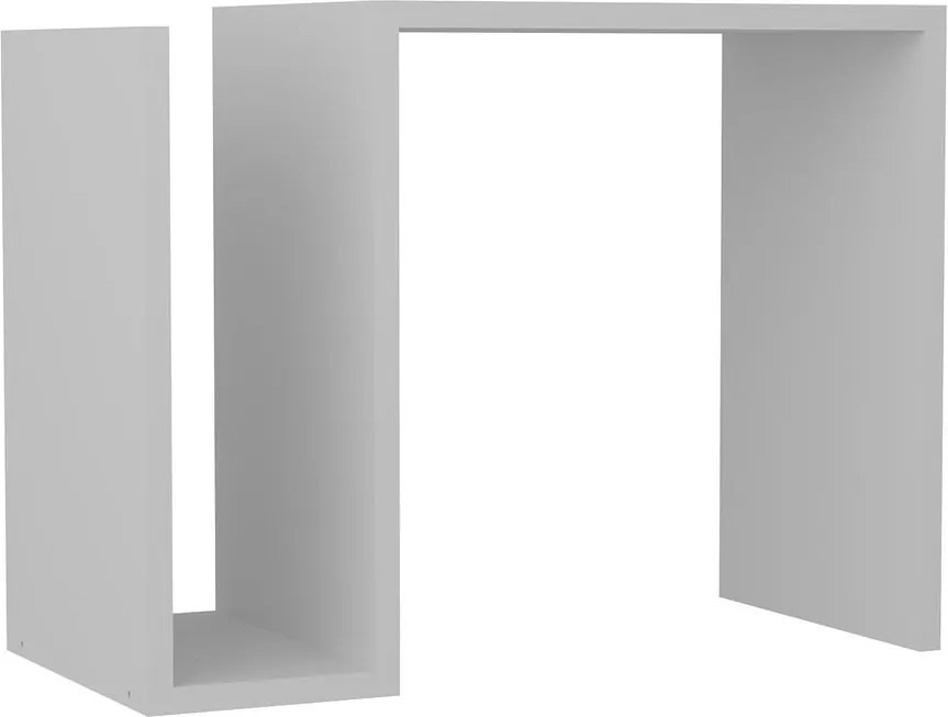 Biely príručný stolík Yosun, 61,3 × 46,8 cm