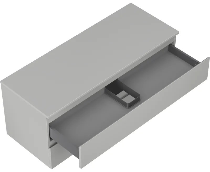Mexen Orio, kúpeľňová skrinka 120 cm s hornou časťou, 2 zásuvky, šedá mantá, 91A10-12047-2-BFFC62