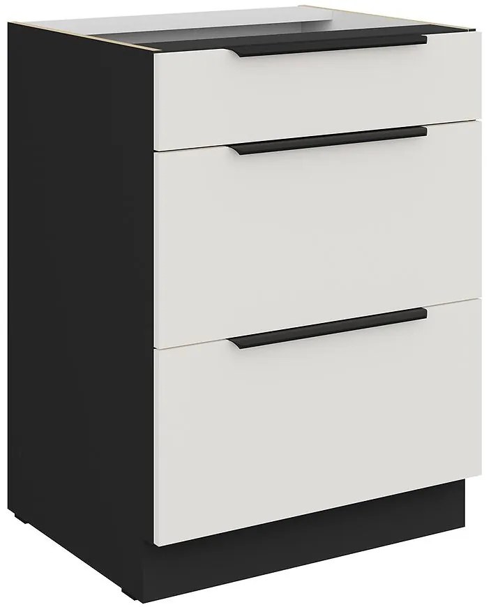 Kuchynská skrinka Aria-Wh/Bl Anti Fingerprint 60d 3s Bb