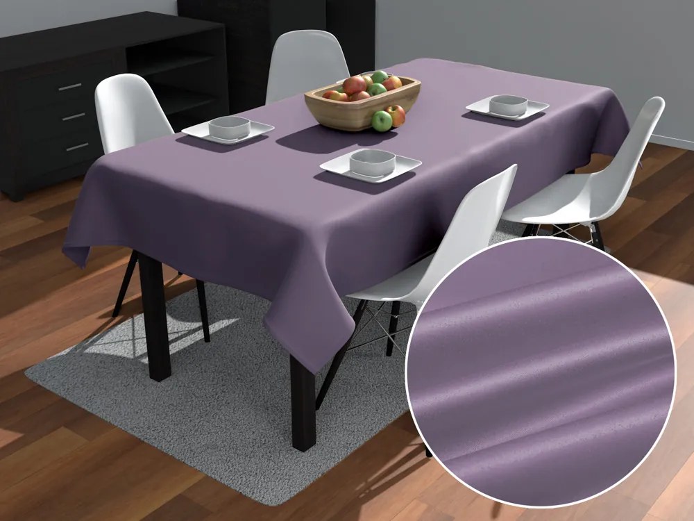 Biante Saténový obdĺžnikový obrus polyesterový Satén LUX-043 Fialová lila 60x100 cm