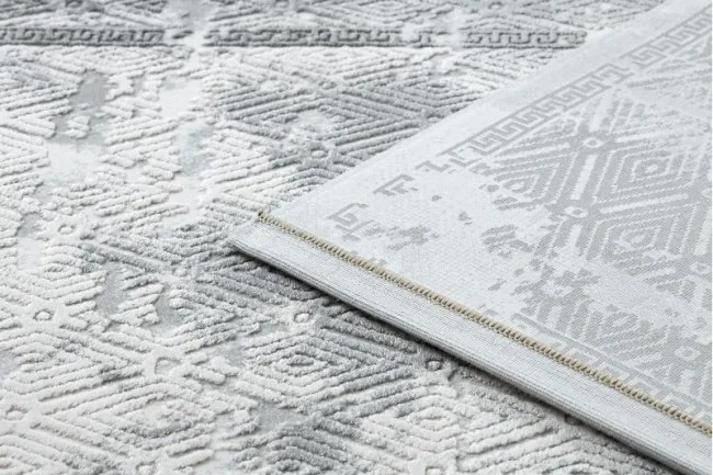 Koberec AKRYL VALS 0W1738 C53 87 Ramka beton, tmavý sivý / svetlý sivý