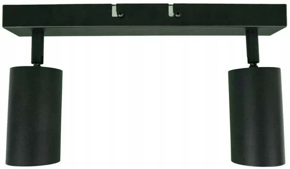 BERGE Stropné bodové svietidlo LED VIKI-X 2x GU10 - čierne + 2x LED žiarovka
