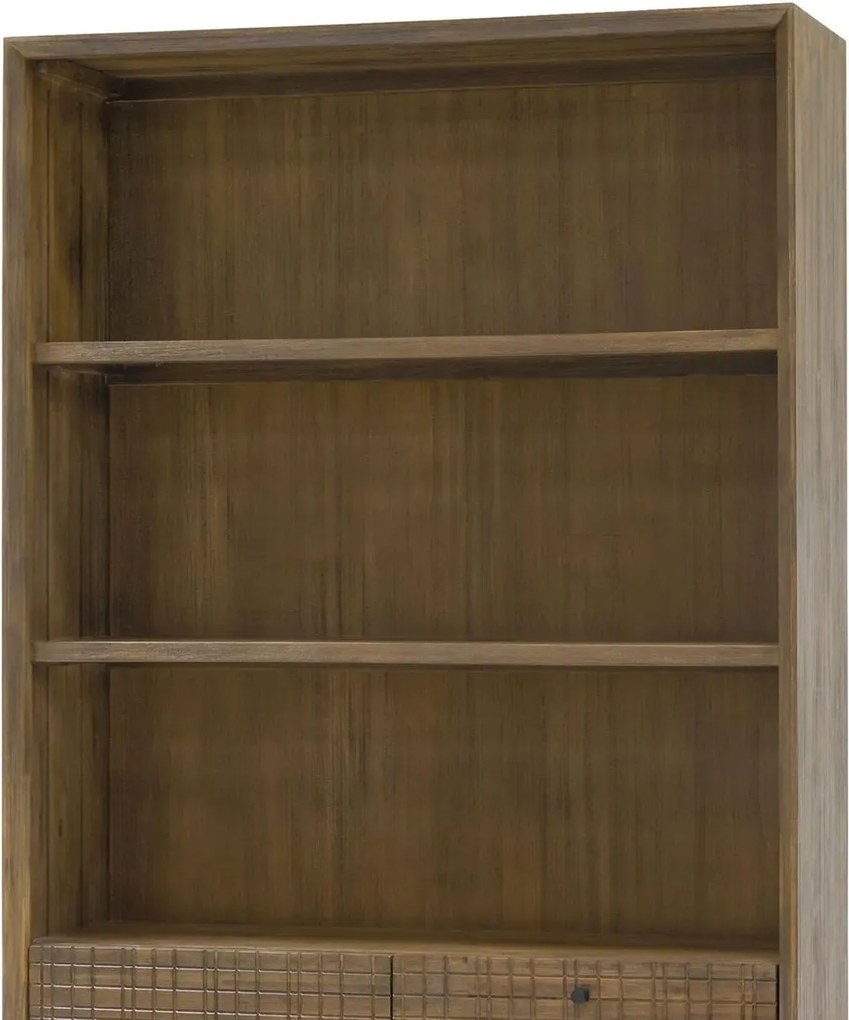 Knižnica Maze 100 cm z masívu hnedá/čierna