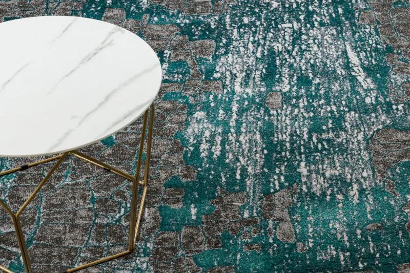 Moderný koberec DE LUXE 2079 vintage - Štrukturálny zelená / antracit Veľkosť: 240x330 cm