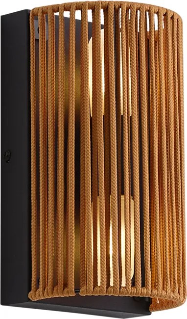 Japandi nástenné svietidlo oranžové s čiernou IP44 - Jayla