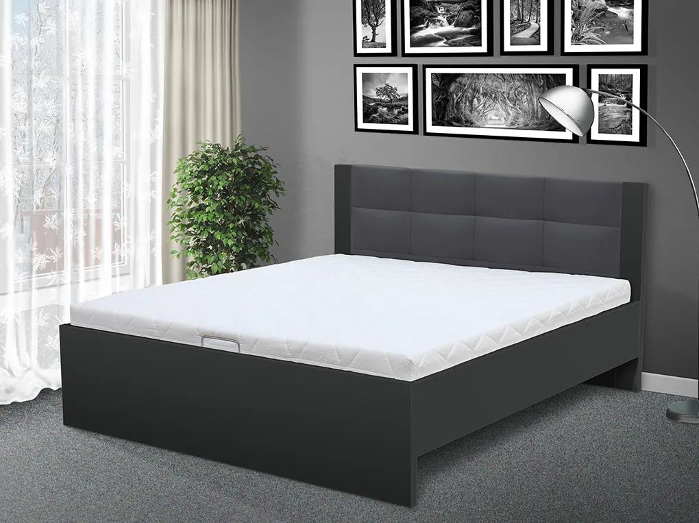 Štýlová posteľ Markéta 120 farebné prevedenie: orech lyon/sivá