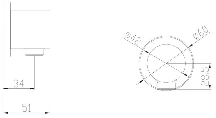 Mosadzný diel na pripojenie sprchy v lesklo striebornej farbe ø 6 cm – Sapho