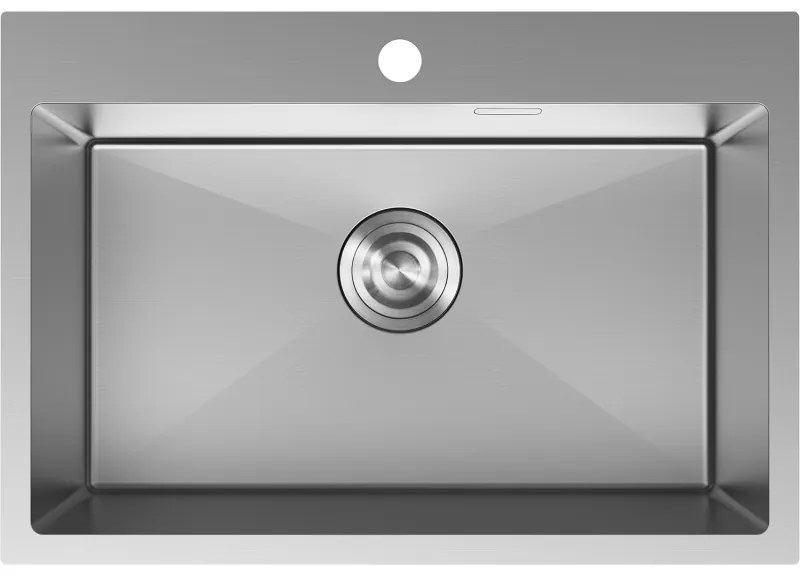 Mexen Solix, 1-komorový nerezový drez 650 x 450 mm, brúsená oceľ, 6403651000-01