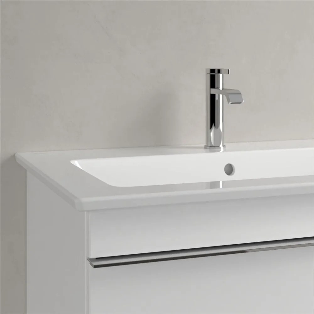 VILLEROY & BOCH Venticello asymetrické umývadlo na skrinku s otvorom, odkladacia plocha vpravo, s prepadom, 1000 x 500 mm, biela alpská, 4134L101