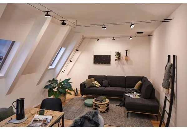 Paulmann 94479 - SADA 5xLED/5W Bodové svietidlo CIRCLE 230V čierna