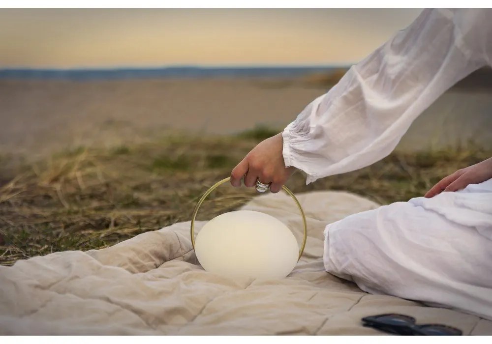 Biela LED stolová lampa so stmievačom (výška 19 cm) Orbit – UMAGE