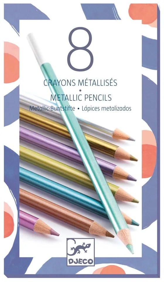 Súprava 8 pasteliek s metalickým efektom Djeco