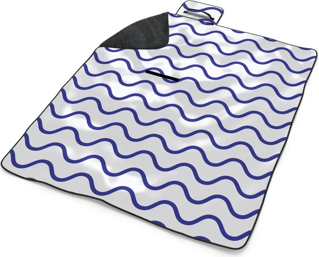 Sablio Plážová deka Modré vlnky: 200x140 cm