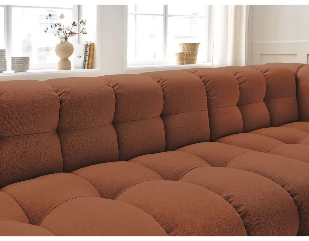 Rohová pohovka v tehlovej farbe Cloud – Bobochic Paris