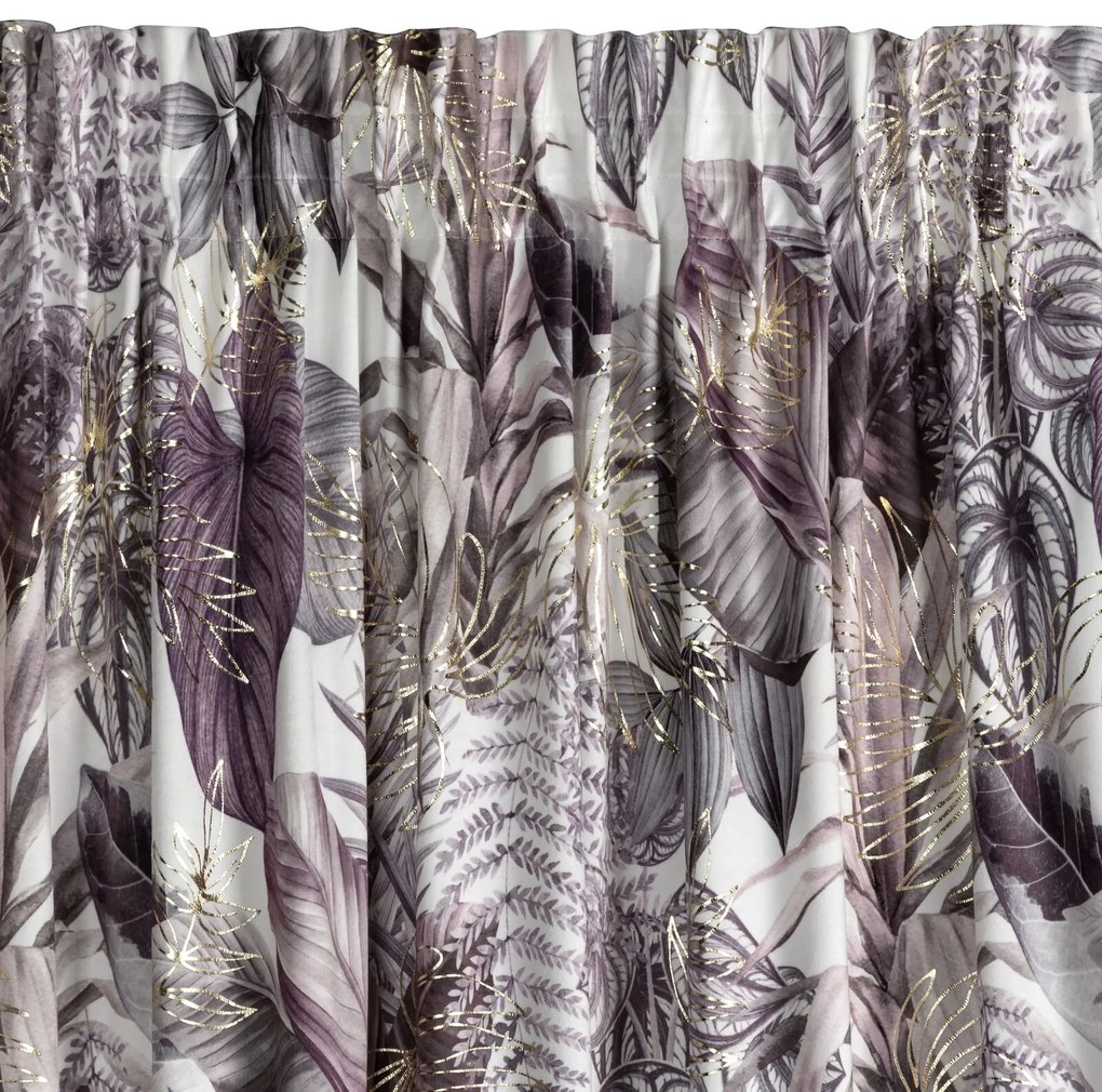 ZATEMŇOVACÍ ZÁVES NA PÁSKE DAVOS2 140X270 CM LISTY