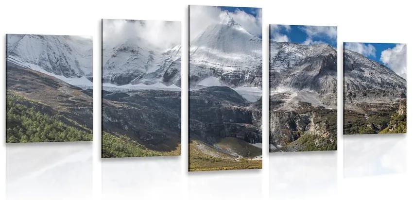 5-dielny obraz majestátna horská krajina Varianta: 100x50