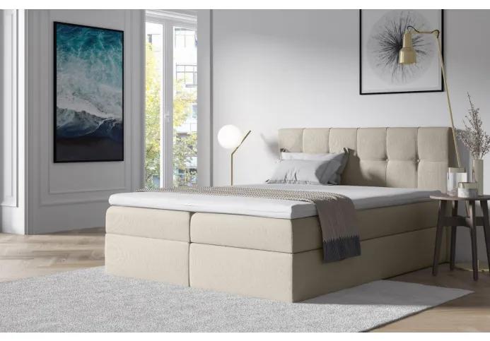Čalúnená posteľ s úložným priestorom 120x200 RECIVIO - biela