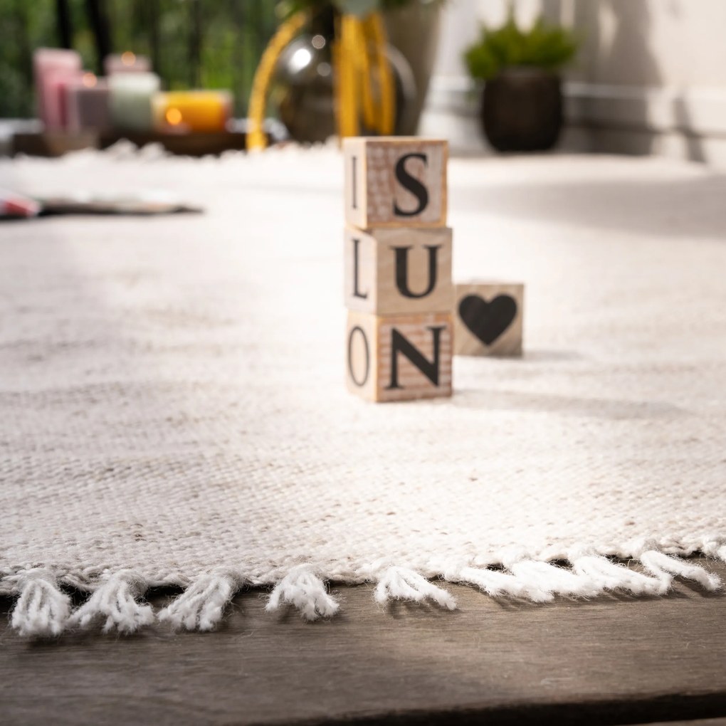 Obsession, Kusový koberec My Rodan 565 Ivory - na von aj na doma, 160x230, biela, chodba / predsieň