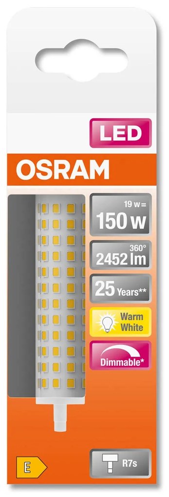 OSRAM LED žiarovka R7s 19W 2 700K stmievateľná