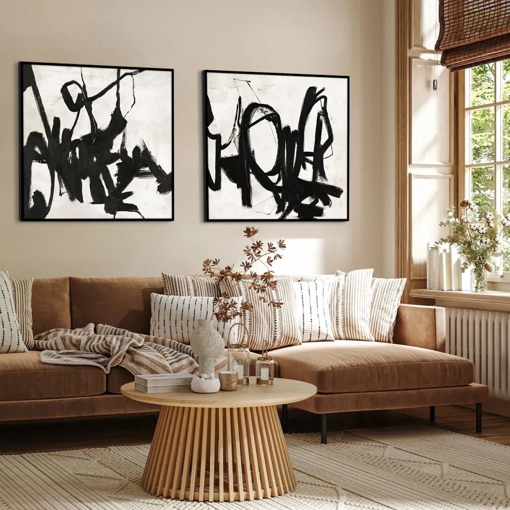 Ručne maľovaný obraz 100x100 cm Playblack 1 – Malerifabrikken