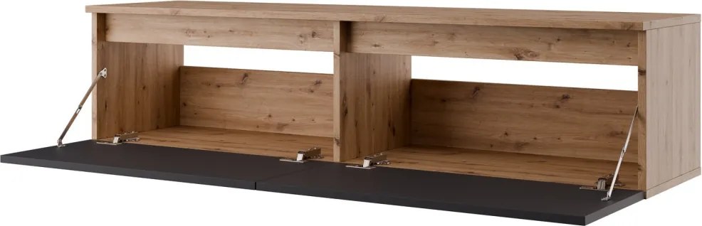 Závesná TV skrinka Asko Living, 135 cm, dub artisan/antracit