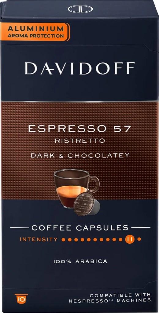 DAVIDOFF CAFÉ Espresso 57 Ristretto – 10 x 10 kapsúl