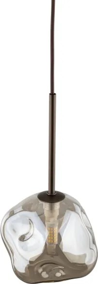 Brilagi - Luster na lanku VULCANO 1xG9/8W/230V pr. 15 cm bronzová/dymovo-béžová