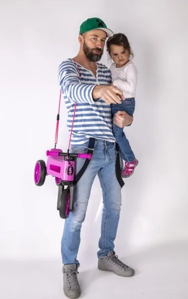 Funny Wheels - Odrážadlo 2v1 RIDER SUPER SPORT ružové/čierne