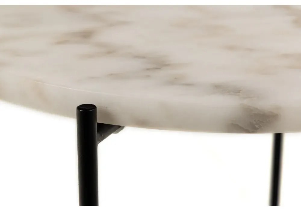 Odkládací stolek Avila II bílý mramor