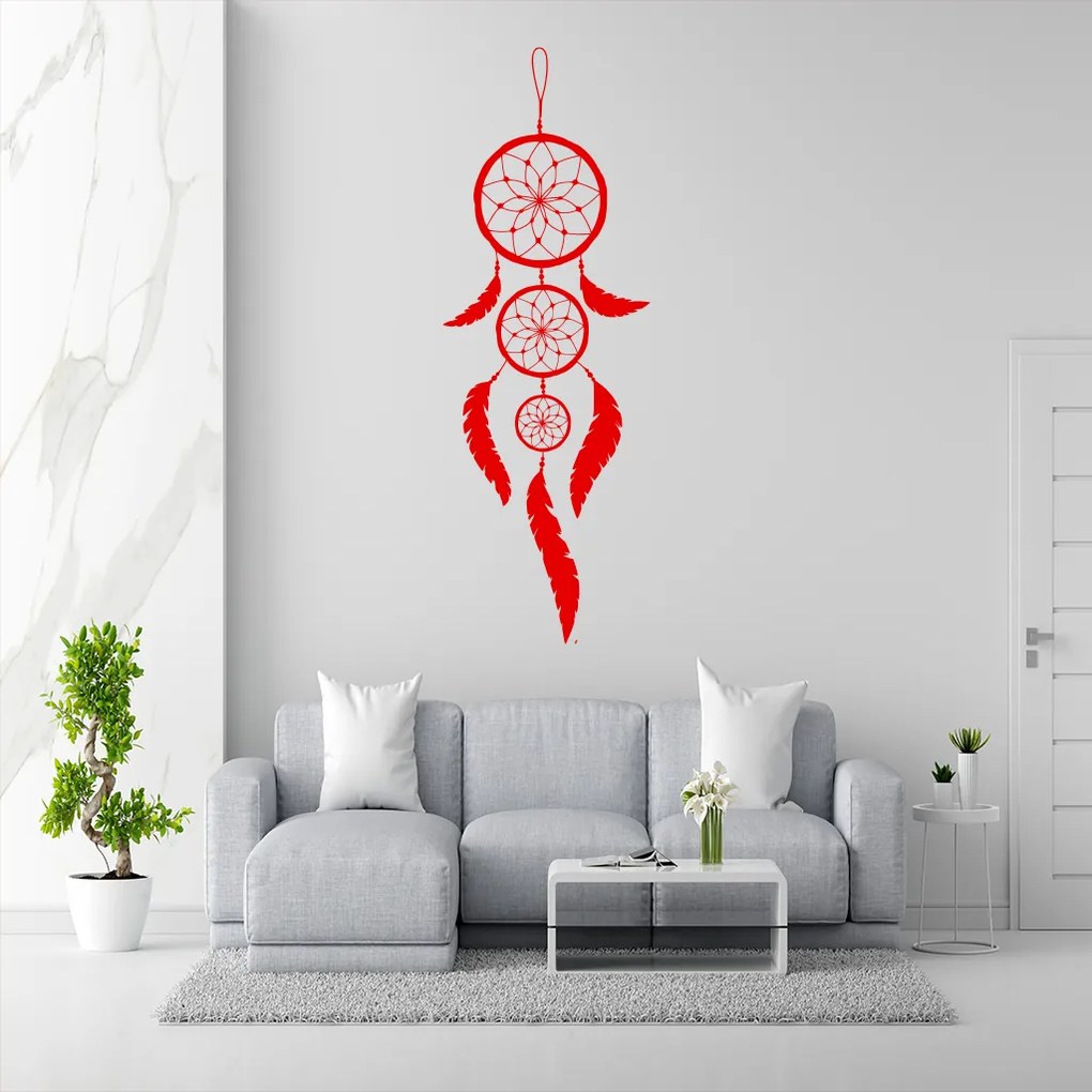 Veselá Stena Samolepka Indiánsky lapač snov Farba: modrá, Veľkosť: 100 x 35 cm