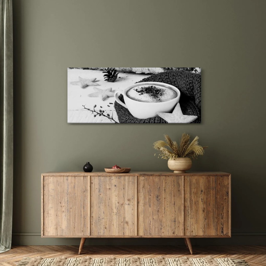Obraz - Zimné cappuccino (120x50 cm)