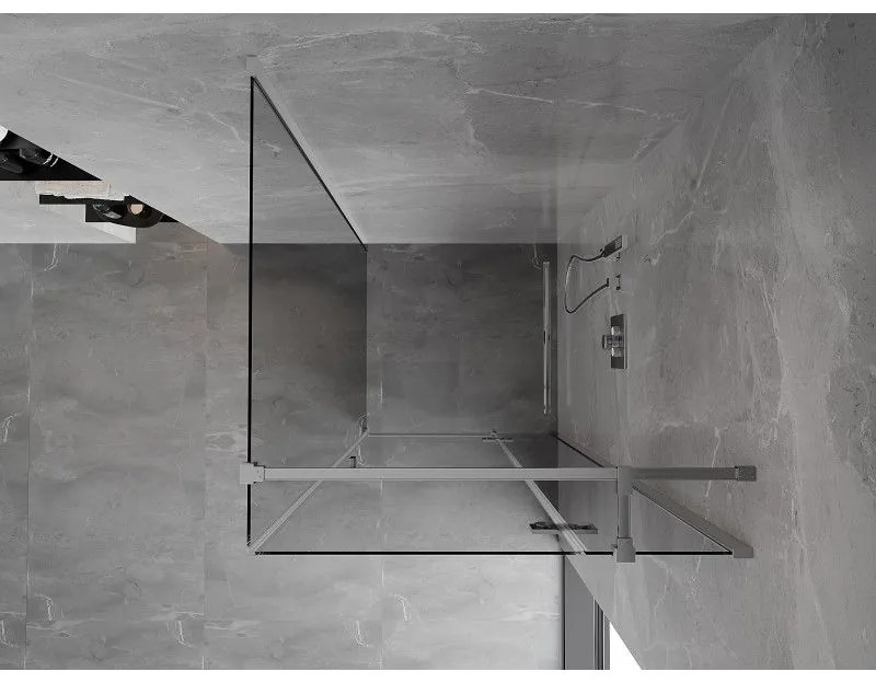 Mexen, Mexen Mist H T sklopný sprchový kút pravý 85 x 85 cm, priehľadný, chróm - 8A5T-085-085-01-00-P