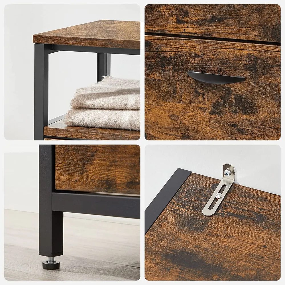 VASAGLE Vyklápací botník s policou LBS803B01