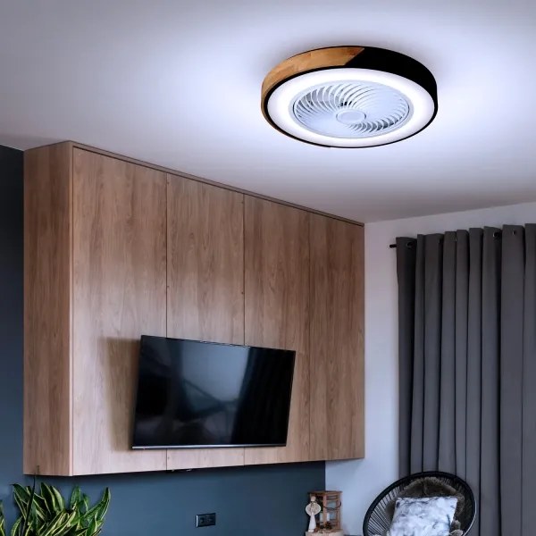 Brilagi-LED stmievateľné svietidlo s ventilátorom LED/30W/230V 3000-6500K čierna