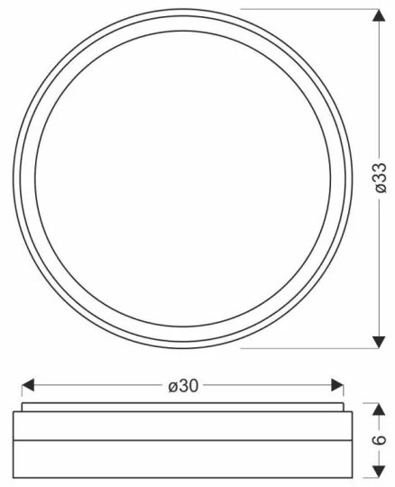 LED Stropné svietidlo FLORIDA LED/18W/230V čierna