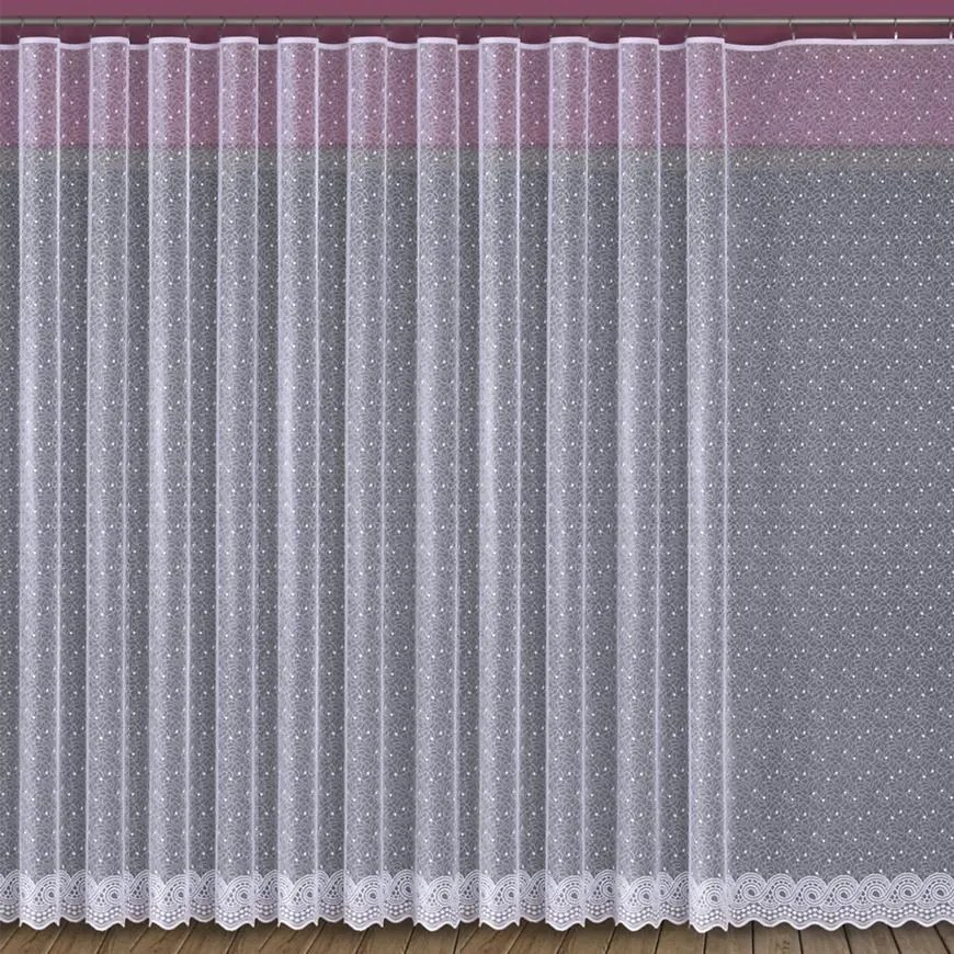 Žakarová záclona 630/D9/170 biely. Tovar na mieru