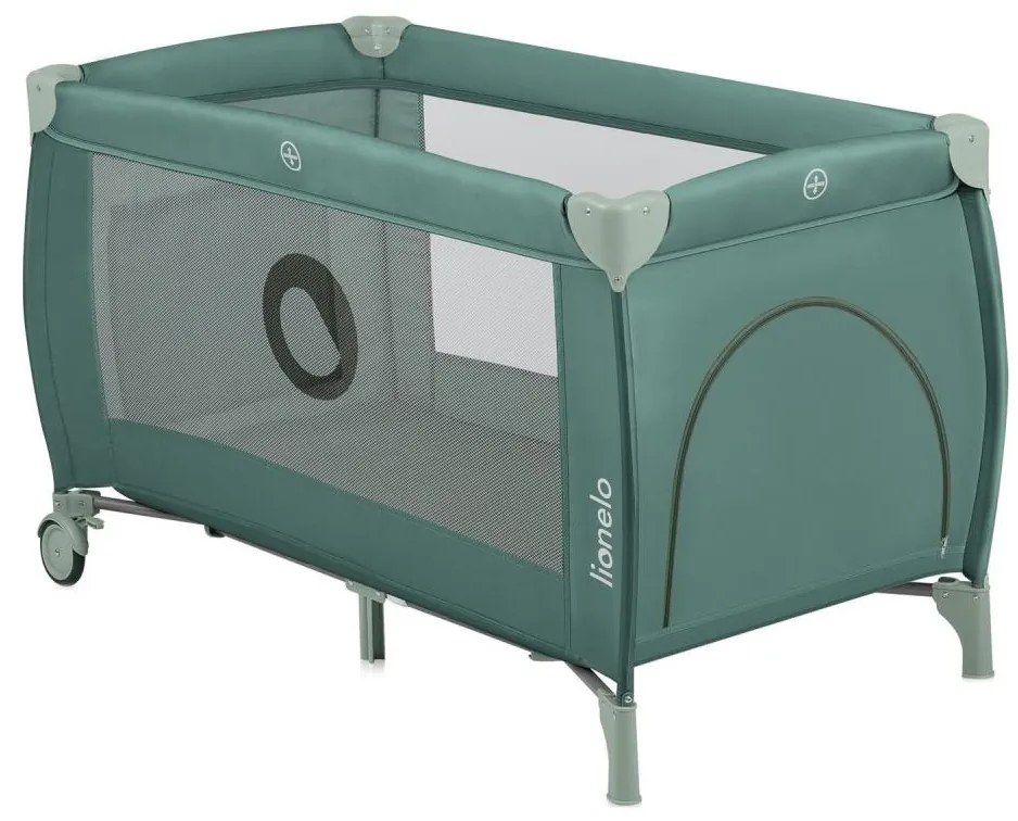 Lionelo - Cestovná postieľka STEFI PLUS Olivovo zelená